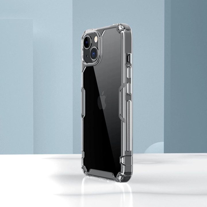 Nillkin Nature Pro dėklas iPhone 14 Plus šarvuotas dėklo dangtelis mėlynas