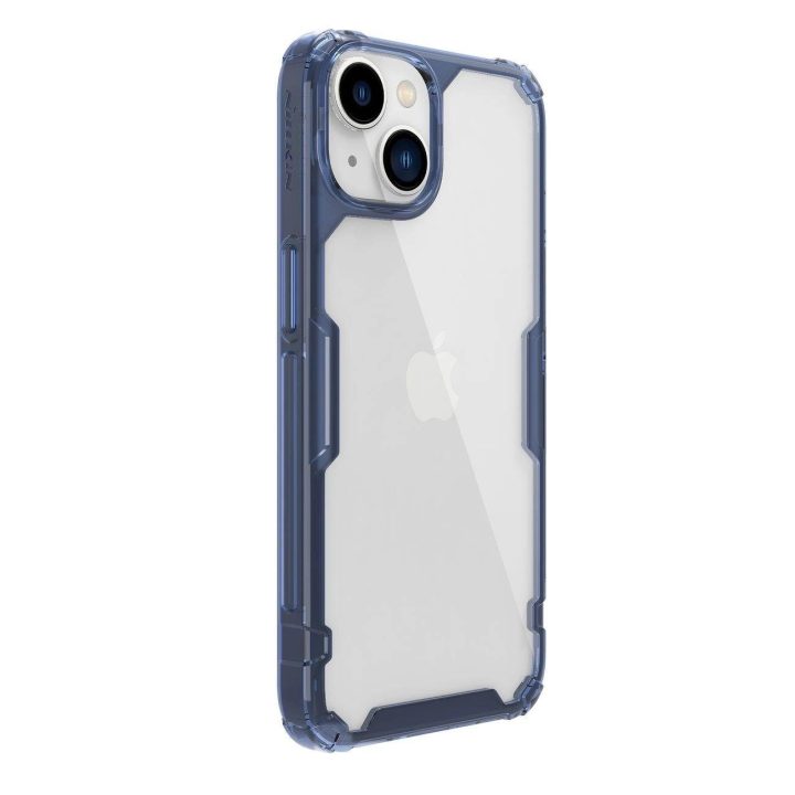 Nillkin Nature Pro dėklas iPhone 14 Plus šarvuotas dėklo dangtelis mėlynas