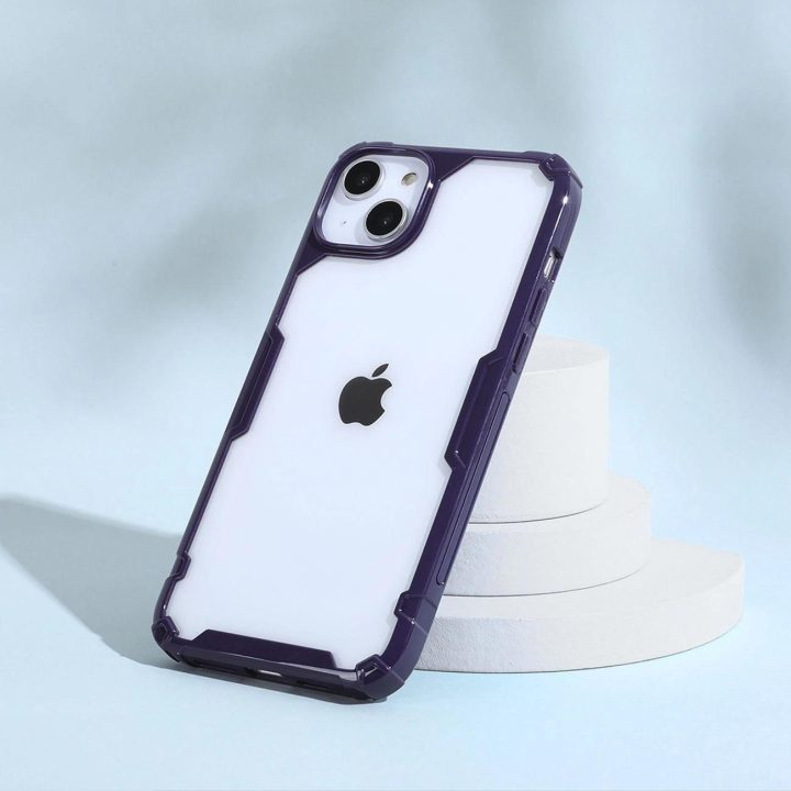 Nillkin Nature Pro dėklas iPhone 14 Plus šarvuotas dėklo dangtelis mėlynas