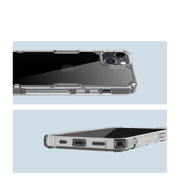 Nillkin Nature Pro dėklas iPhone 14 Plus šarvuotas dėklo dangtelis mėlynas
