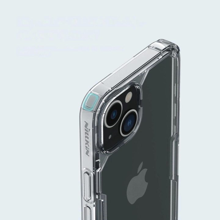 Nillkin Nature Pro dėklas iPhone 14 Plus šarvuotas dėklo dangtelis mėlynas