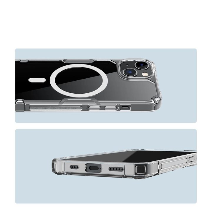 Nillkin Nature Pro magnetinis dėklas, skirtas iPhone 14 Plus magnetiniam MagSafe skaidriam dėklui