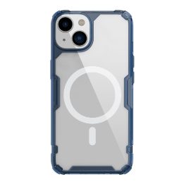 Nillkin Nature Pro magnetinis dėklas iPhone 14 Plus magnetinis MagSafe dangtelis mėlynas