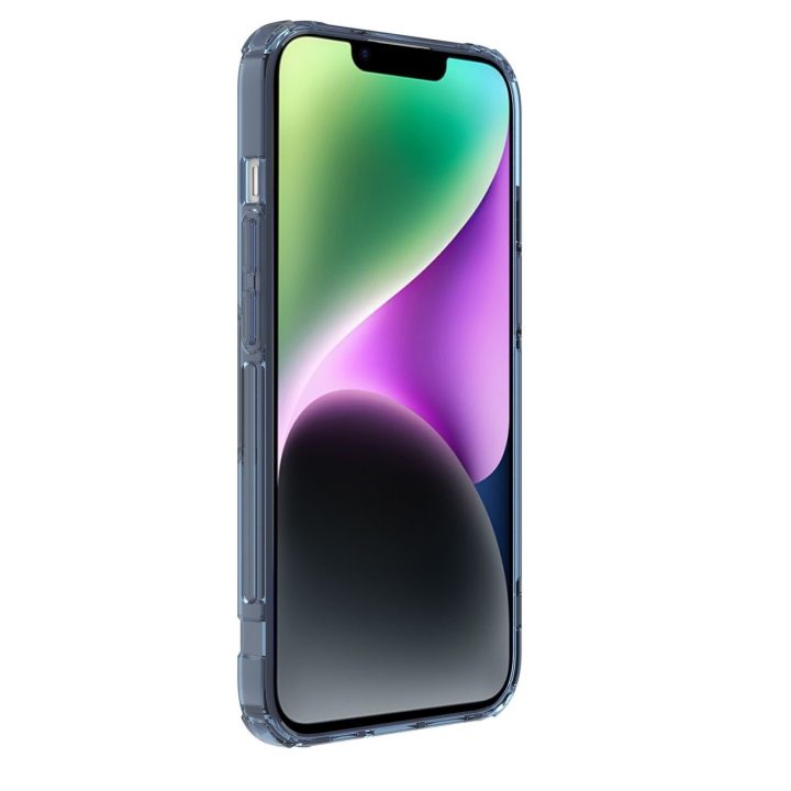 Nillkin Nature Pro magnetinis dėklas iPhone 14 Plus magnetinis MagSafe dangtelis mėlynas