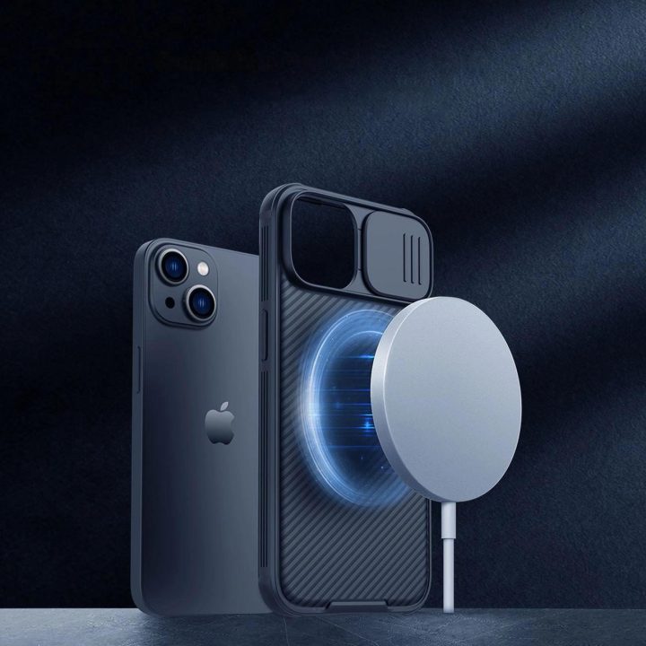 Nillkin CamShield Pro magnetinis dėklas iPhone 14 Plus 6.7 2022 Blue