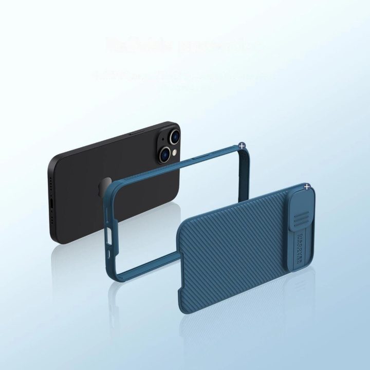 Nillkin CamShield Pro magnetinis dėklas iPhone 14 Plus 6.7 2022 Blue