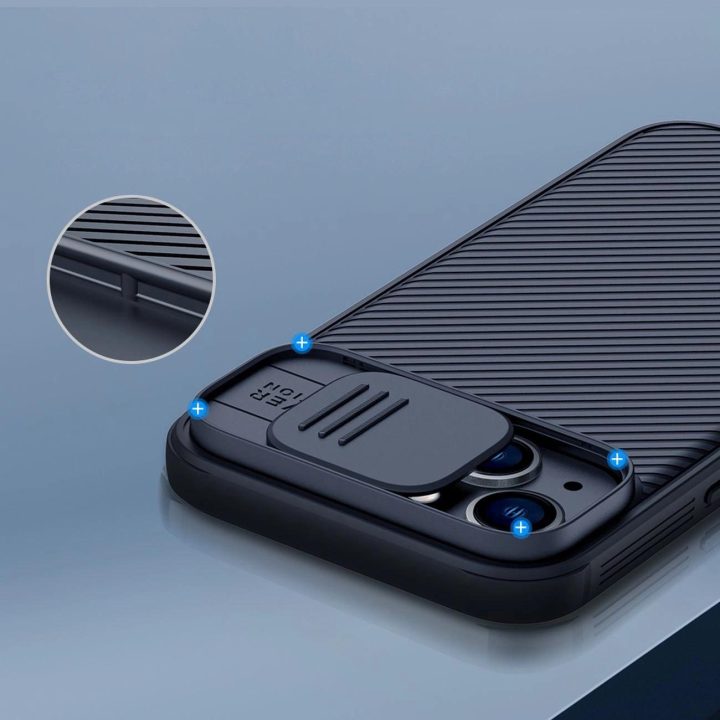 Nillkin CamShield Pro magnetinis dėklas iPhone 14 Plus 6.7 2022 Blue