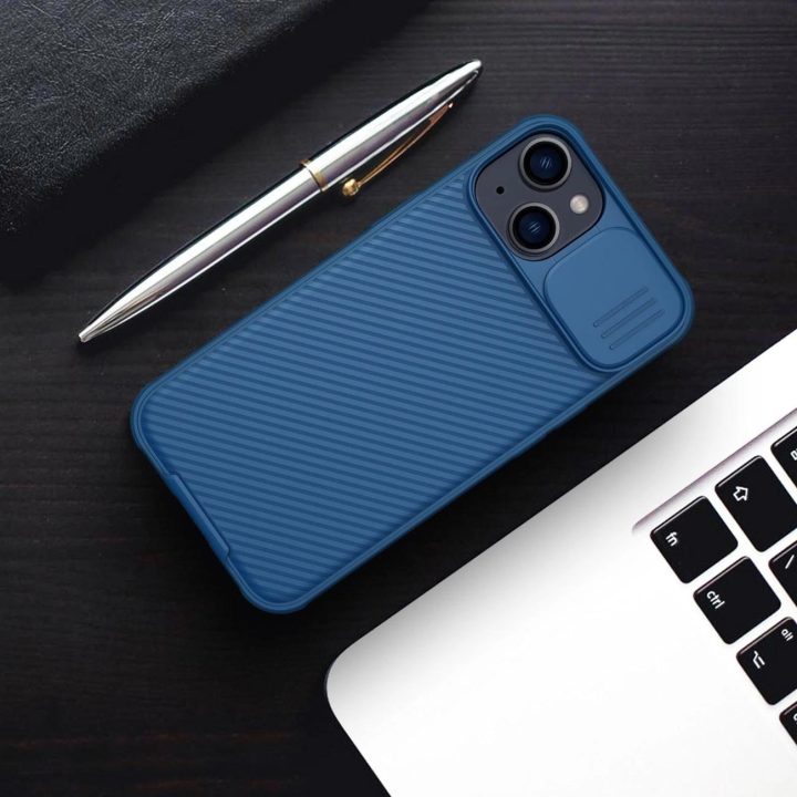 Nillkin CamShield Pro magnetinis dėklas iPhone 14 Plus 6.7 2022 Blue