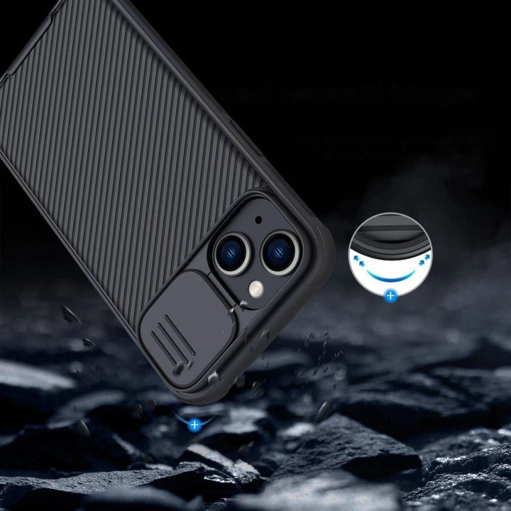 Nillkin CamShield Pro magnetinis dėklas iPhone 14 Plus 6.7 2022 Blue