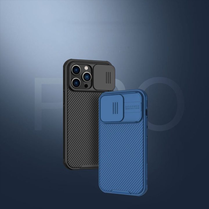 Nillkin CamShield Pro dėklas iPhone 14 Pro Max 6.7 2022 Blue