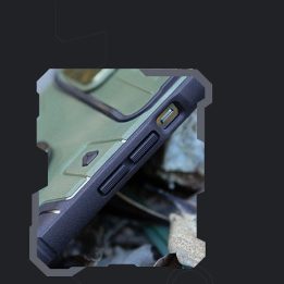 Nillkin CamShield Armor Pro dėklo dangtelis iPhone 14 Plus šarvų dangtelis su fotoaparato dangtelio žiedo stovu juodas