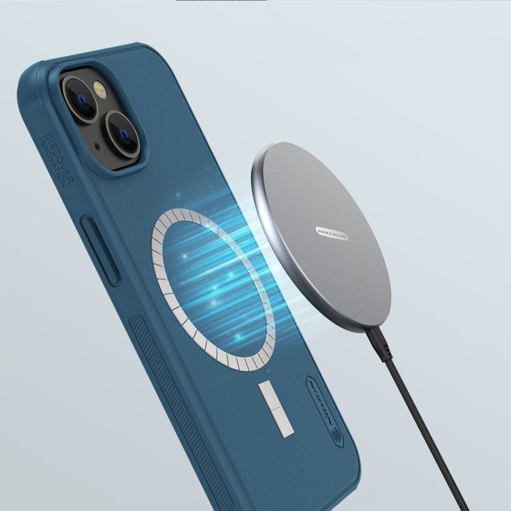 Nillkin Super Frosted Shield Pro magnetinis dėklas iPhone 14 Plus 6.7 2022 Blue