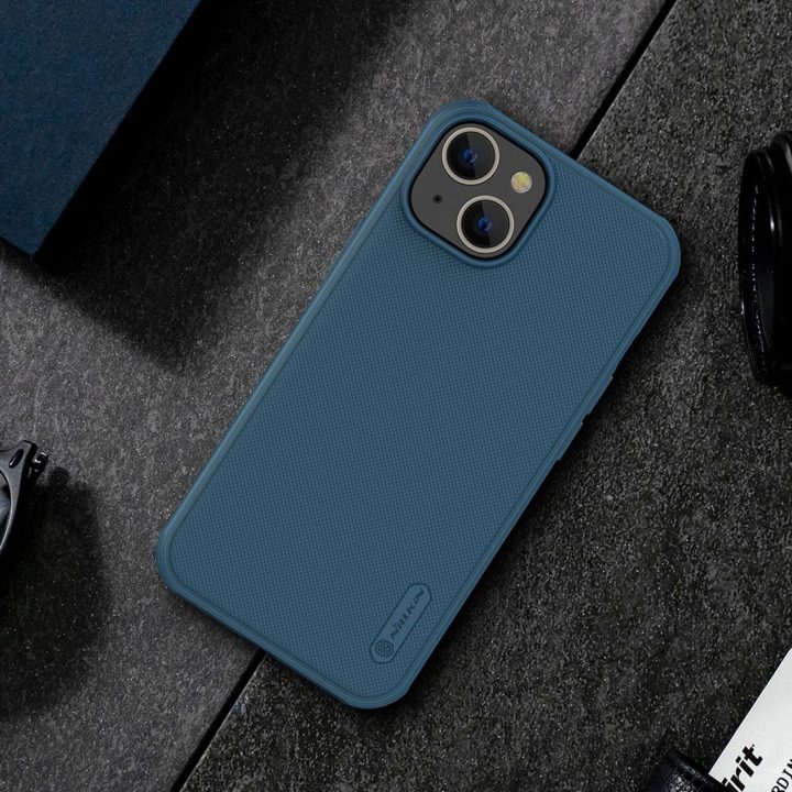 Nillkin Super Frosted Shield Pro magnetinis dėklas iPhone 14 Plus 6.7 2022 Blue