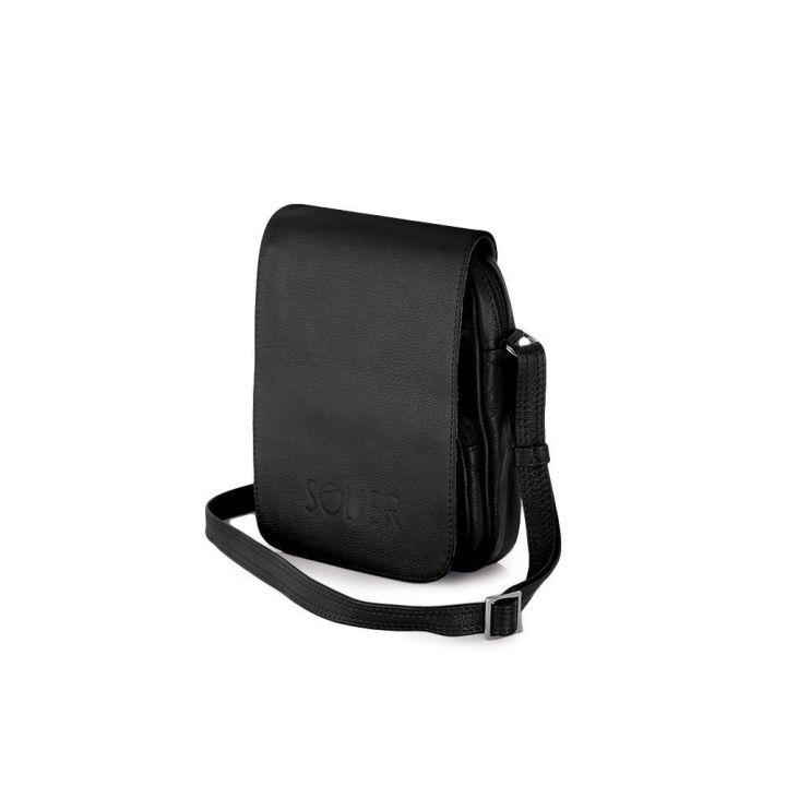Juodas odinis Ipad dėklas SL32
