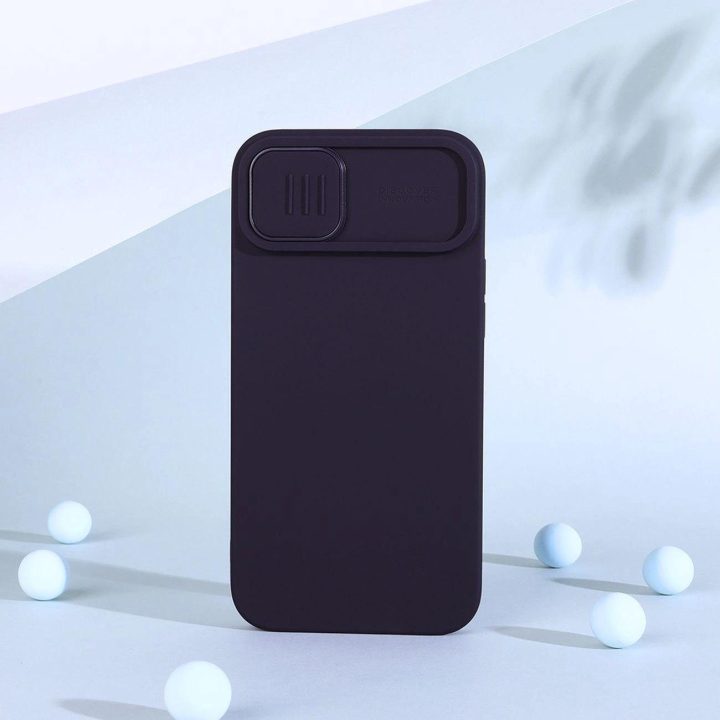 Nillkin CamShield Silky Silicone Case iPhone 14 Plus dangtelis su fotoaparato dangteliu žalias