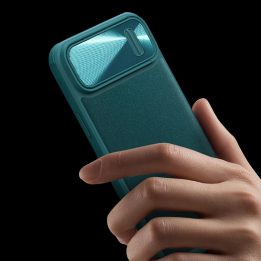 Nillkin CamShield Leather S Case iPhone 14 Plus dangtelis su fotoaparato dangteliu juodas