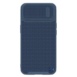 Nillkin Textured S Case iPhone 14 šarvuotas dėklas su mėlynu fotoaparato dangteliu