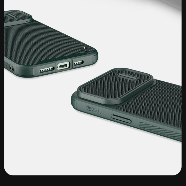 Nillkin Textured S Case iPhone 14 Plus šarvuotas dėklas su juodos spalvos kameros dangteliu