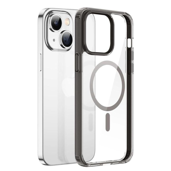 Clin2 dėklas iPhone 14 Plus magnetinis dangtelis MagSafe pilka
