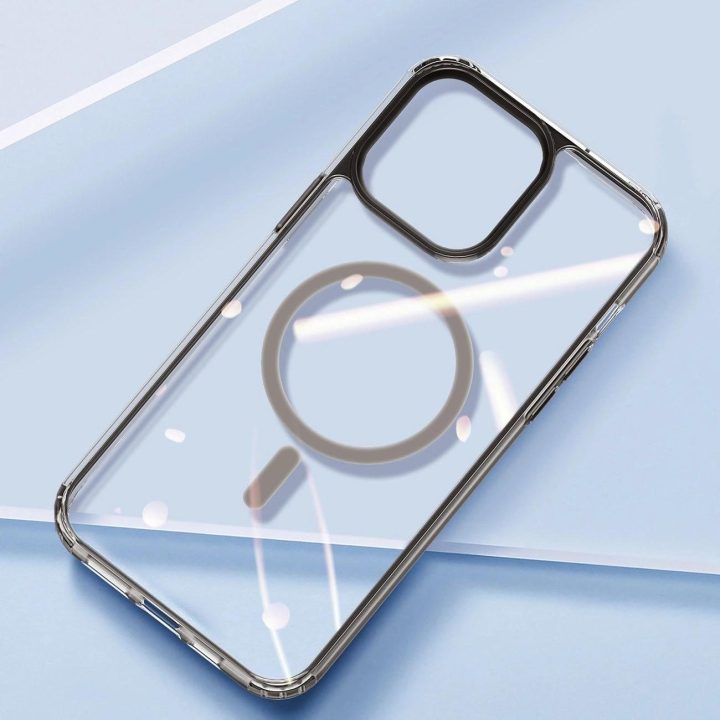 Clin2 dėklas iPhone 14 Plus magnetinis dangtelis MagSafe pilka
