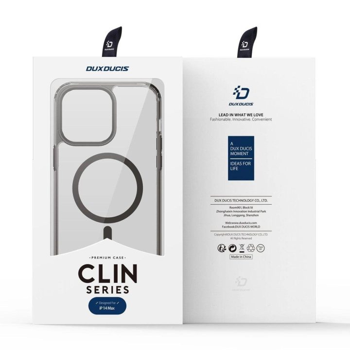 Clin2 dėklas iPhone 14 Plus magnetinis dangtelis MagSafe pilka