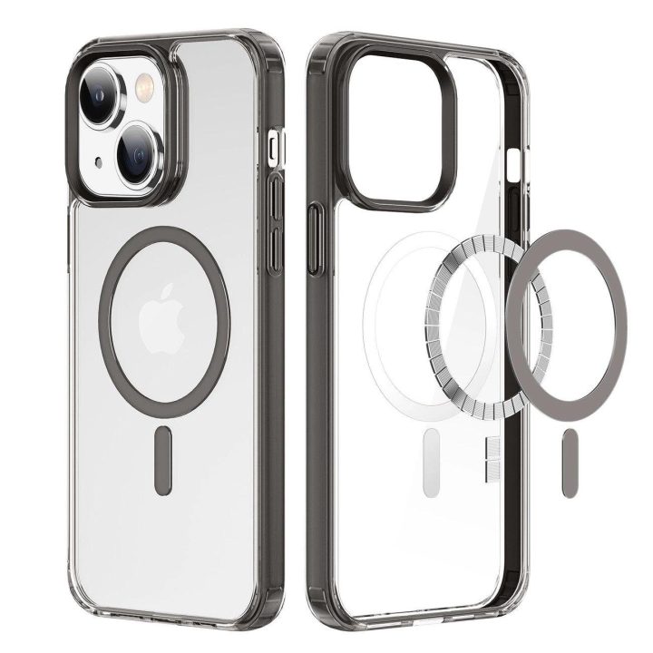 Clin2 dėklas iPhone 14 Plus magnetinis dangtelis MagSafe pilka