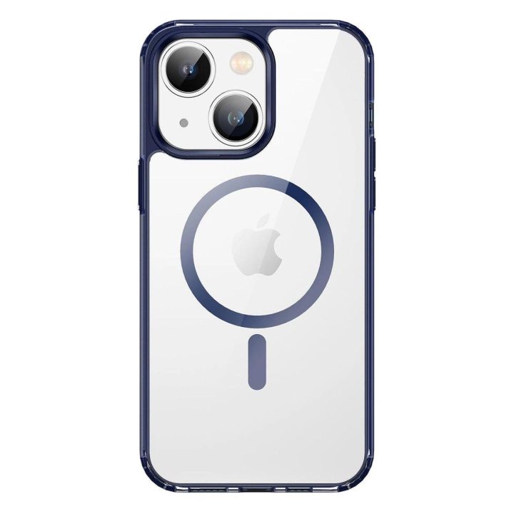 Clin2 dėklas iPhone 14 Plus magnetinis MagSafe dangtelis mėlynas