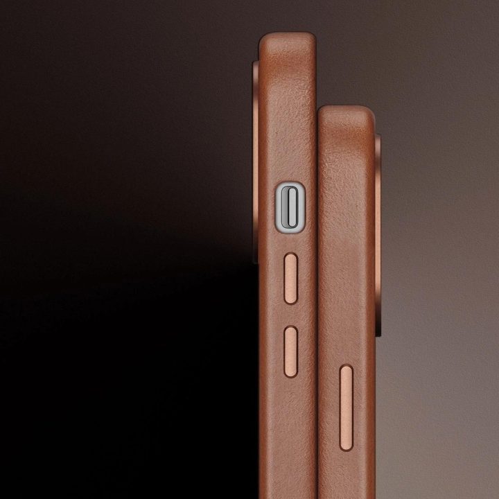 iPhone 14 Plus magnetinis odinis dėklas MagSafe rudas