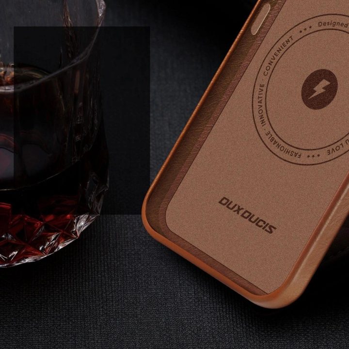 iPhone 14 Plus magnetinis odinis dėklas MagSafe rudas