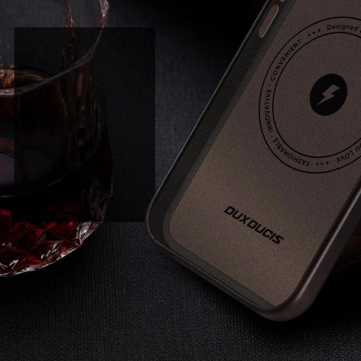 iPhone 14 Plus odiniam dėklui (suderinamas su MagSafe) tamsiai rudas