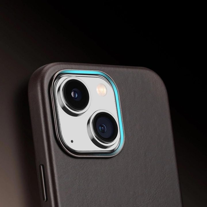 iPhone 14 Plus odiniam dėklui (suderinamas su MagSafe) tamsiai rudas