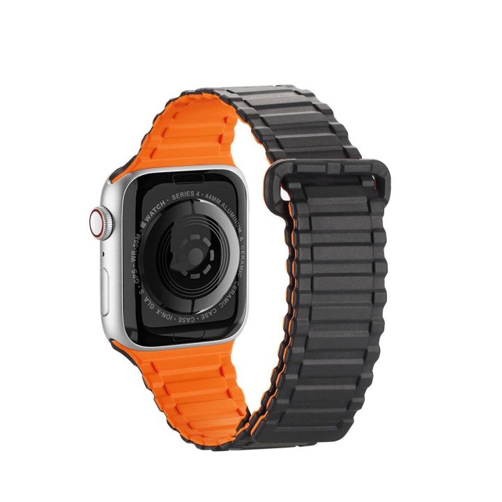 Dirželis (Armor Version) Apple Watch SE dirželis, 9, 8, 7, 6, 5, 4, 3, 2, 1 (41, 40, 38 mm) silikoninės magnetinės juostos apyra