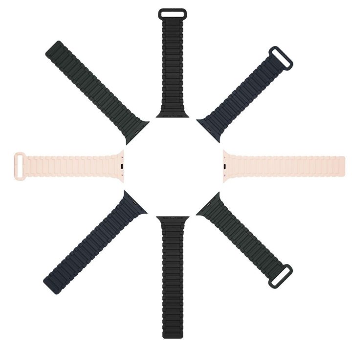 Dirželis (Armor Version) Apple Watch SE dirželis, 9, 8, 7, 6, 5, 4, 3, 2, 1 (41, 40, 38 mm) silikoninės magnetinės juostos apyra