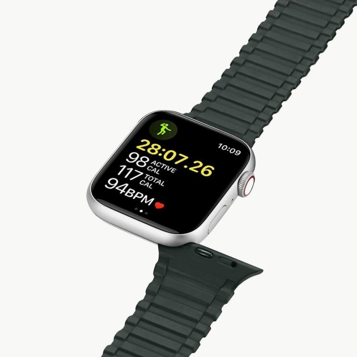 Dirželis (Armor Version) dirželis Apple Watch Ultra, SE, 9, 8, 7, 6, 5, 4, 3, 2, 1 (49, 45, 44, 42 mm) silikoninis magnetinis di