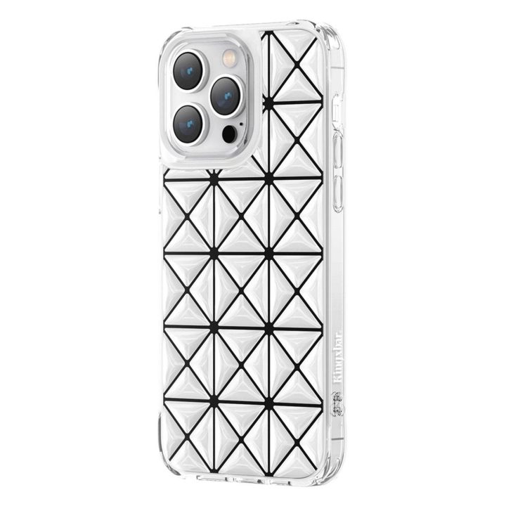 Kingxbar Miya serijos dėklas iPhone 14 Plus galinis dangtelis baltas