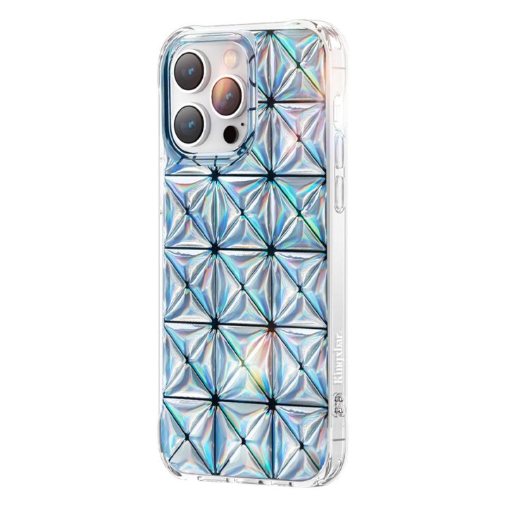 Kingxbar Miya serijos dėklas, skirtas iPhone 14 Plus dangtelio galinio dangtelio lazerinės spalvos