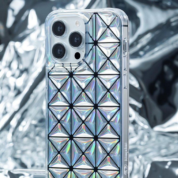 Kingxbar Miya serijos dėklas, skirtas iPhone 14 Plus dangtelio galinio dangtelio lazerinės spalvos