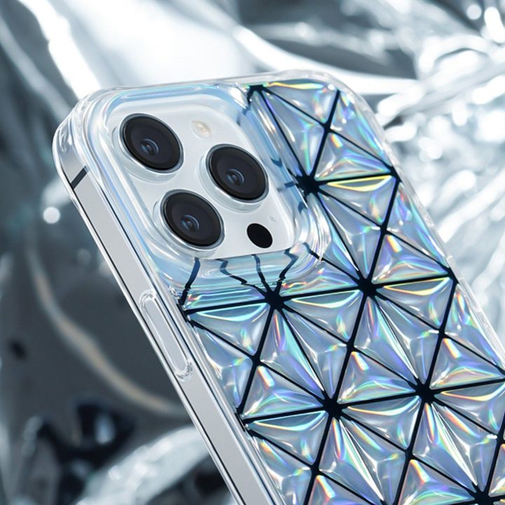 Kingxbar Miya serijos dėklas, skirtas iPhone 14 Plus dangtelio galinio dangtelio lazerinės spalvos