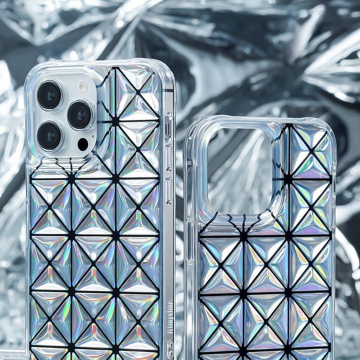Kingxbar Miya serijos dėklas, skirtas iPhone 14 Plus dangtelio galinio dangtelio lazerinės spalvos
