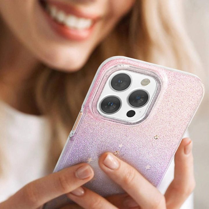 Kingxbar Heart Star serijos dėklas, skirtas iPhone 14 Plus dėklui su zodiako žvaigždėmis