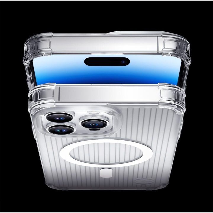 Kingxbar PQY Go Out serijos magnetinis dėklas iPhone 14 Pro MagSafe juodas