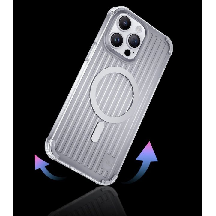 Kingxbar PQY Go Out serijos magnetinis dėklas iPhone 14 Pro MagSafe juodas
