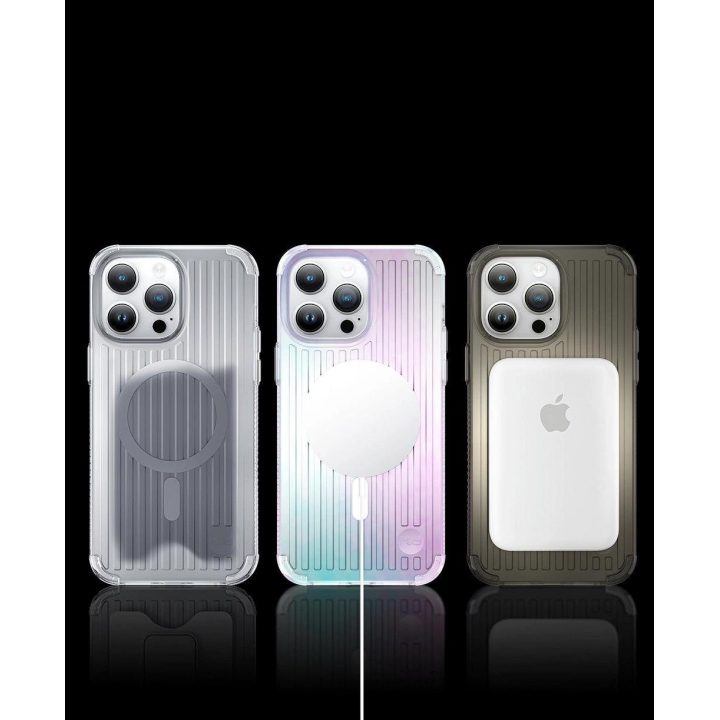 Kingxbar PQY Go Out serijos magnetinis dėklas iPhone 14 Plus MagSafe juodas