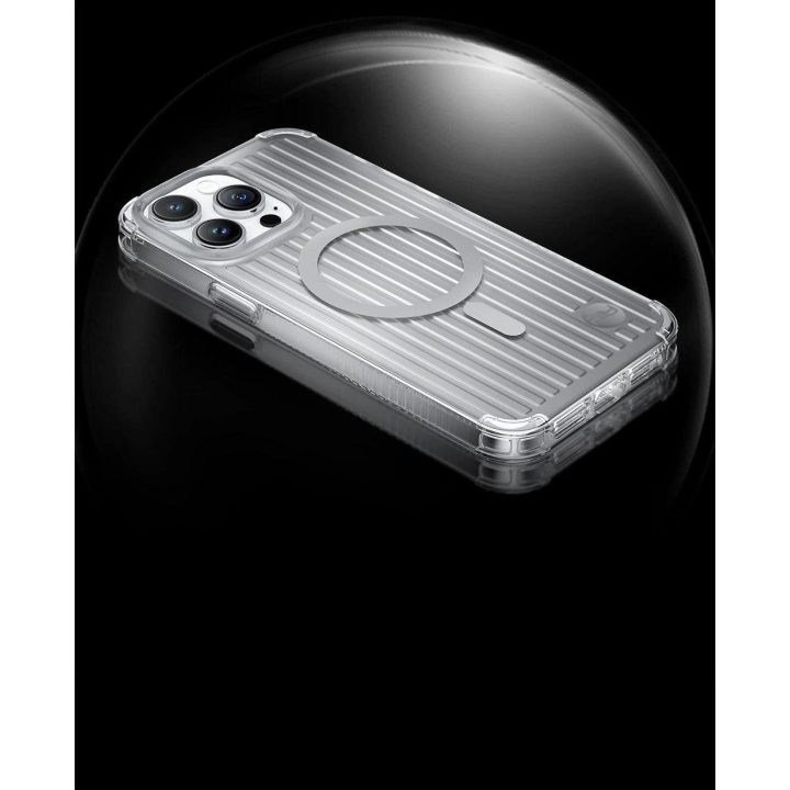 Kingxbar PQY Go Out serijos magnetinis dėklas skirtas iPhone 14 Plus MagSafe lazerinės spalvos