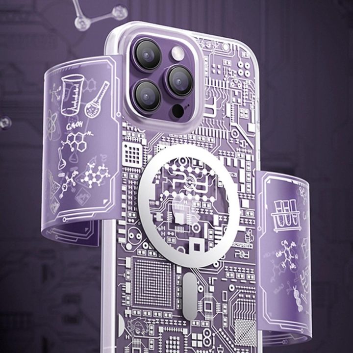Kingxbar PQY Geek serijos magnetinis dėklas skirtas iPhone 14 Pro MagSafe gold