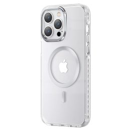 Kingxbar PQY Ice Crystal serijos magnetinis dėklas skirtas iPhone 14 Plus MagSafe sidabrui