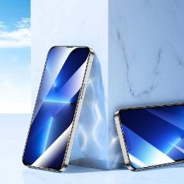 Knight 2,5D TG grūdintas stiklas, skirtas iPhone 14 Plus viso ekrano su permatomu rėmeliu (JR-H03)