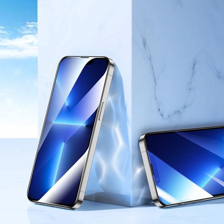Knight 2,5D TG grūdintas stiklas, skirtas iPhone 14 Plus viso ekrano su permatomu rėmeliu (JR-H03)