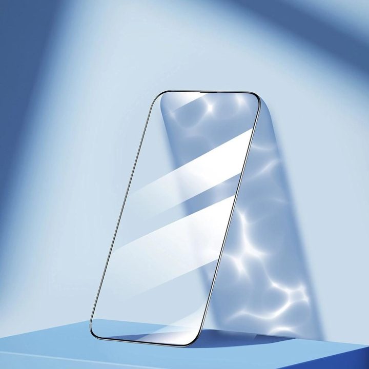Knight 2,5D TG grūdintas stiklas, skirtas iPhone 14 Plus viso ekrano su permatomu rėmeliu (JR-H03)