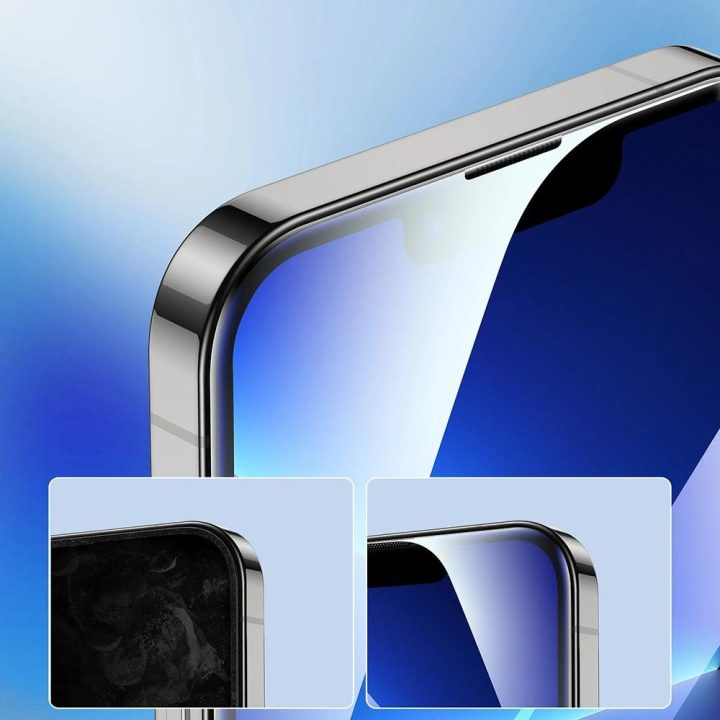 Knight 2,5D TG grūdintas stiklas, skirtas iPhone 14 Plus viso ekrano su permatomu rėmeliu (JR-H03)